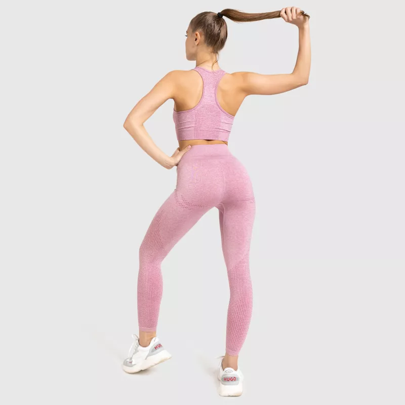 Varrás nélküli leggings Iron Aesthetics Seamless Spots, rózsaszín-9