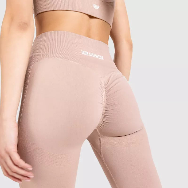 Varrás nélküli fitness szett Iron Aesthetics Seamless Butt, rózsaszín-10