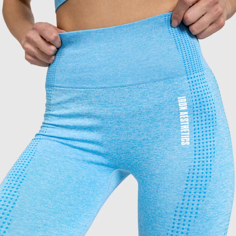 Varrás nélküli leggings Iron Aesthetics Seamless Spots, kék-9