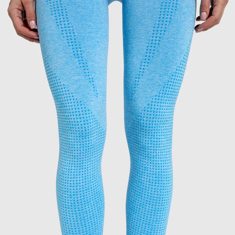 Varrás nélküli leggings Iron Aesthetics Seamless Spots, kék-10