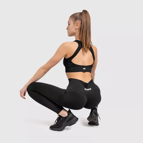 Varrás nélküli fitness szett Iron Aesthetics Seamless Butt, fekete
