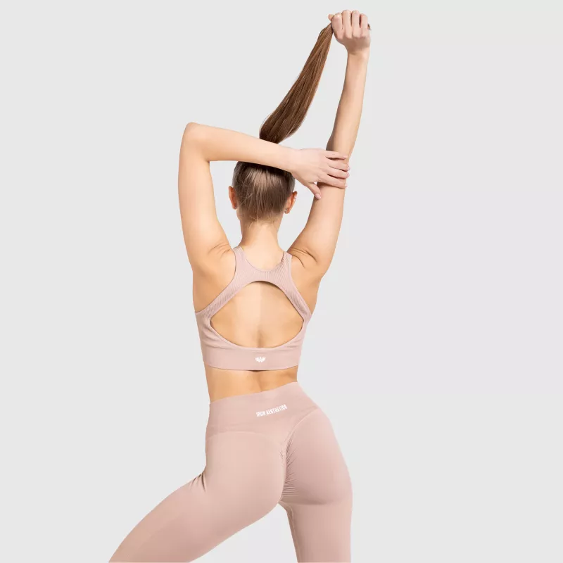 Varrás nélküli leggings Iron Aesthetics Seamless Butt, rózsaszín-8