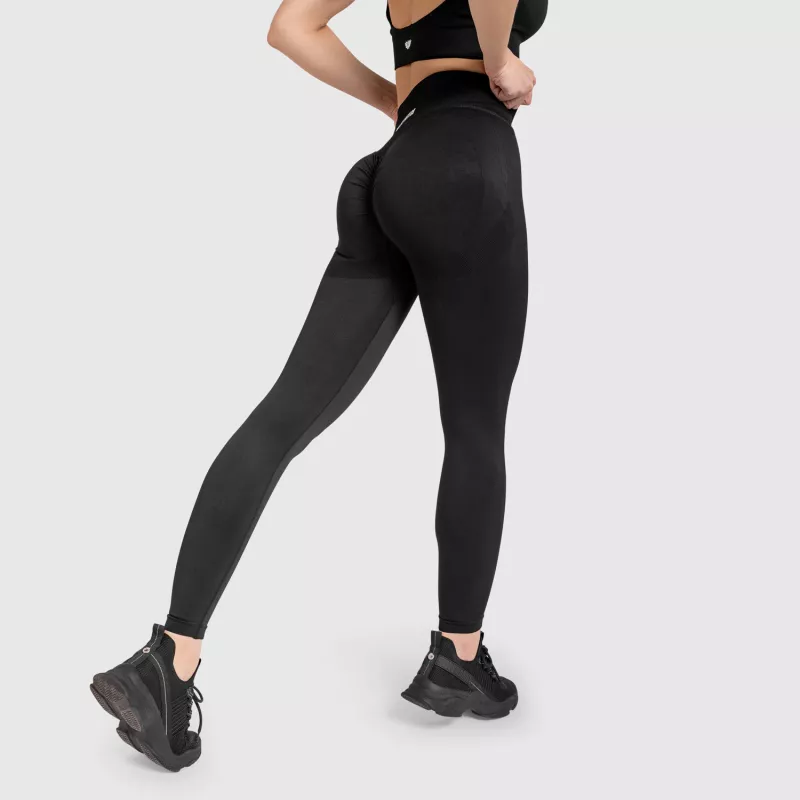 Varrás nélküli leggings Iron Aesthetics Seamless Butt, fekete-3