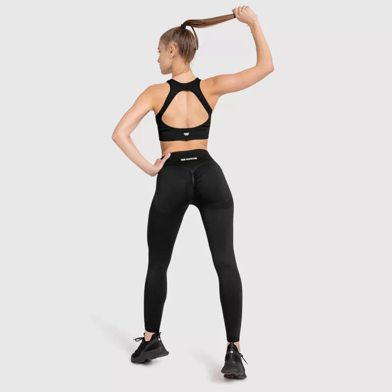 Varrás nélküli leggings Iron Aesthetics Seamless Butt, fekete-11