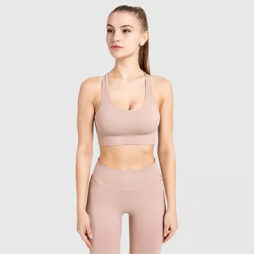 Varrás nélküli sportmelltartó Iron Aesthetics Seamless Butt, rózsaszín