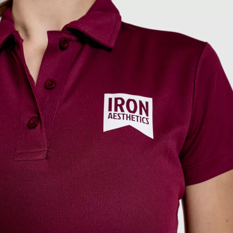 Női pólóing Iron Aesthetics Vital, bordó-5