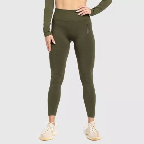 Magasderekú varrás nélküli leggings Iron Aesthetics Solid, zöld
