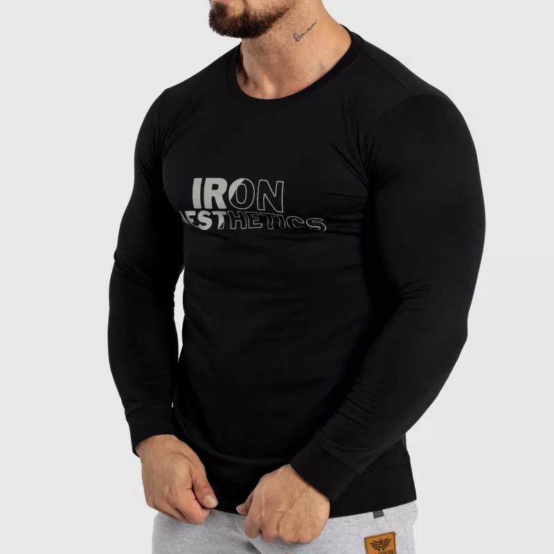 Férfi pulóver Iron Aesthetics Section, fekete-1