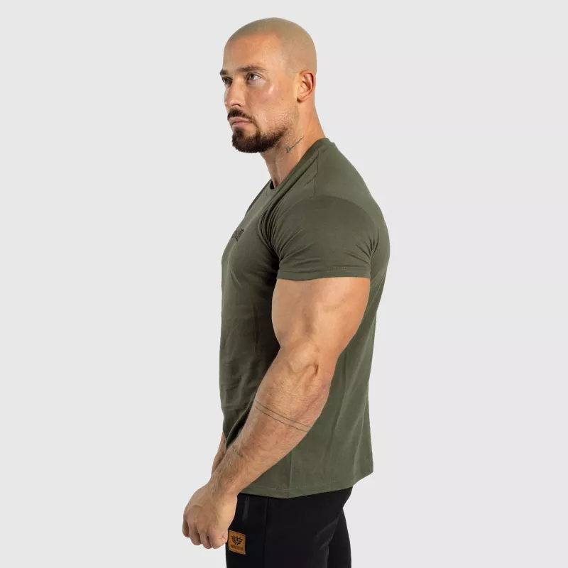 Férfi fitness póló Iron Aesthetics Gym, katonazöld-4
