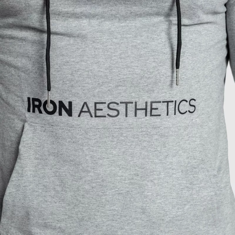 Férfi sportpulóver Iron Aesthetics Rise, szürke-5