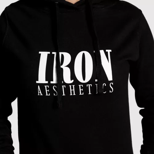 Női pulcsi Iron Aesthetics Longline, fekete
