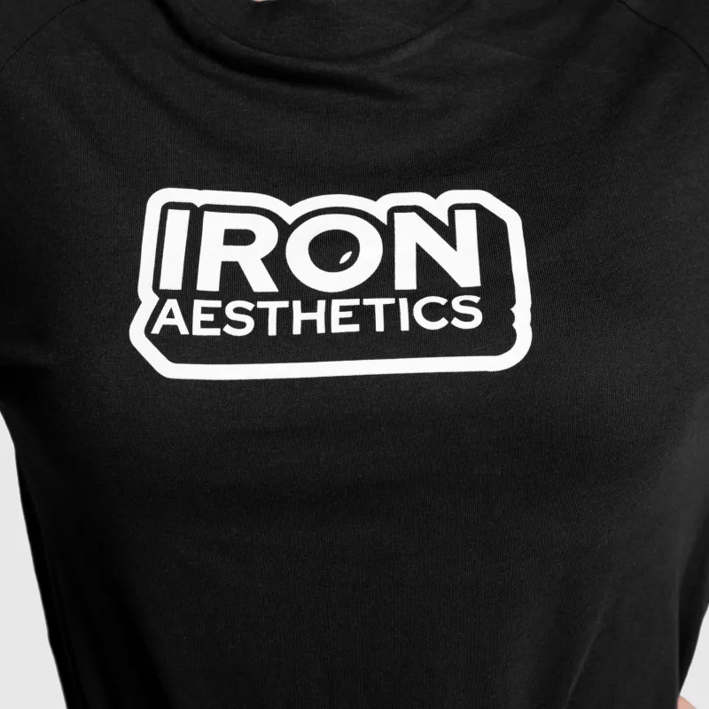 Női sportpóló Iron Aesthetics Criss Cross, fekete-3