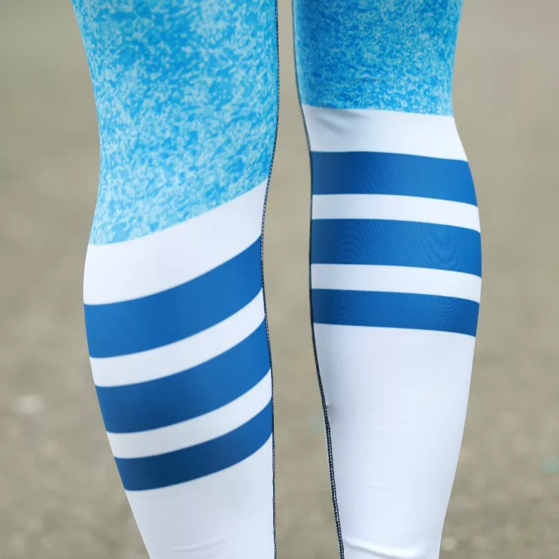 Női leggings Stripes - Iron Aesthetics, kék-5