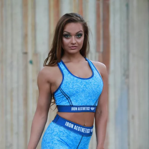 Női sportmelltartó - Iron Aesthetics, kék
