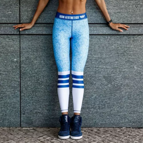 Női leggings Stripes - Iron Aesthetics, kék