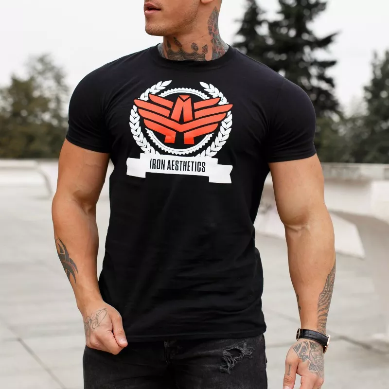 Férfi fitness póló Iron Aesthetics Triumph, fekete-1