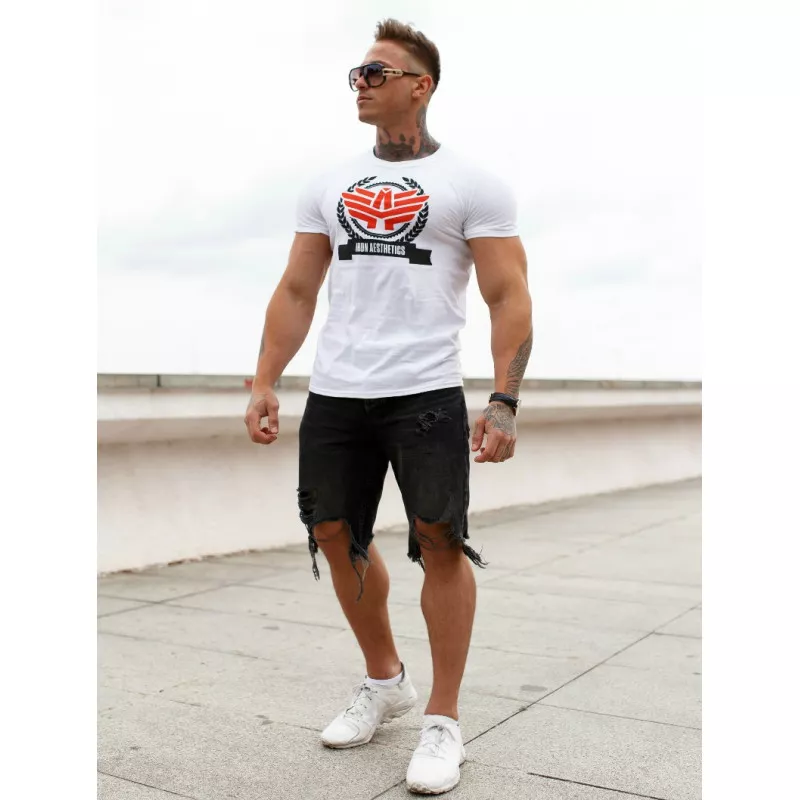 Férfi fitness póló Iron Aesthetics Triumph, fehér-4