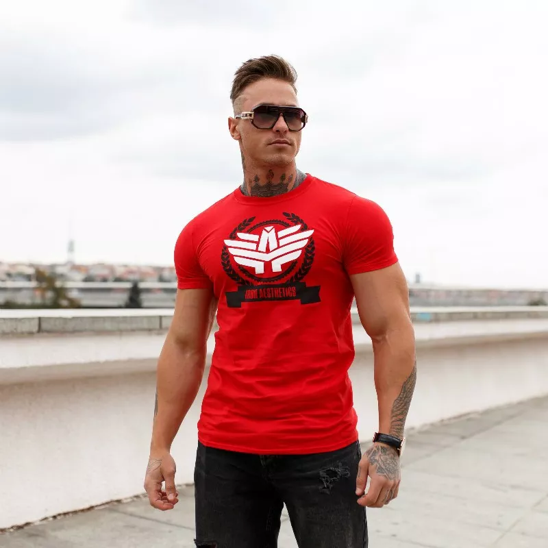 Férfi fitness póló Iron Aesthetics Triumph, piros-2