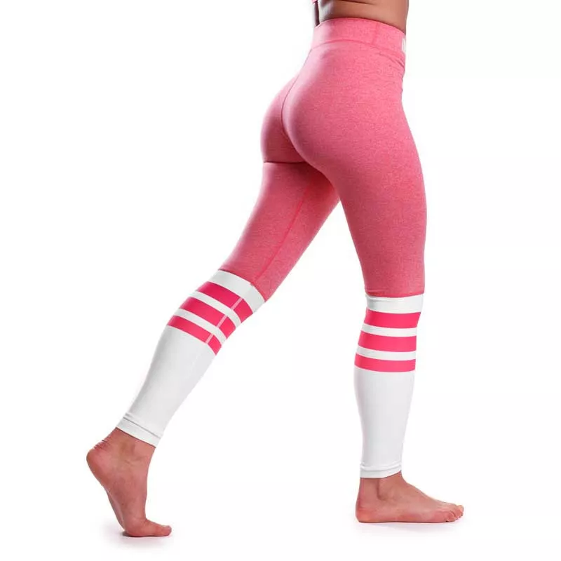 Női leggings Stripes - Iron Aesthetics, rózsaszín-6