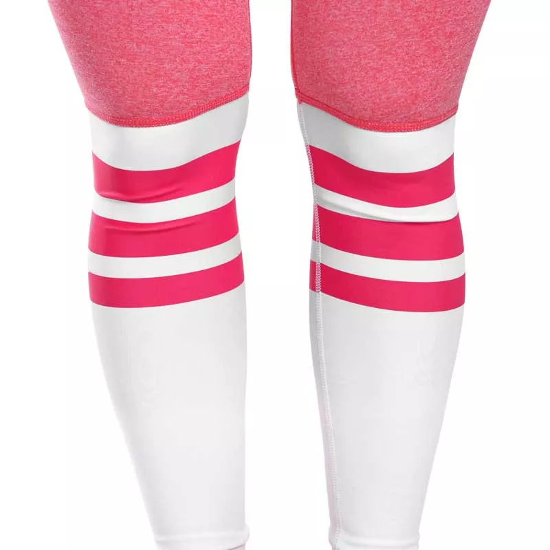 Női leggings Stripes - Iron Aesthetics, rózsaszín-10