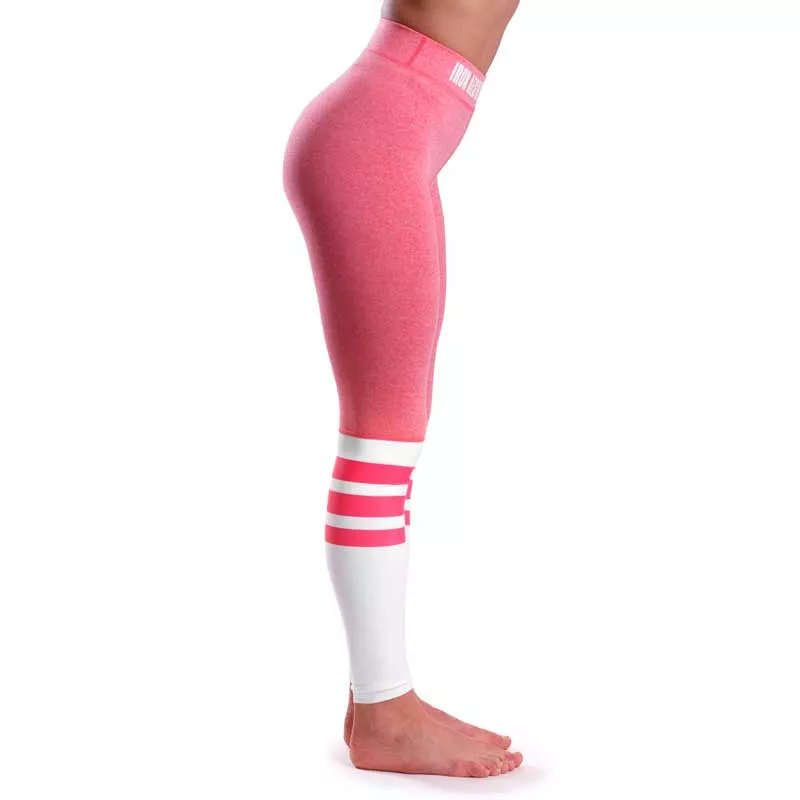 Női leggings Stripes - Iron Aesthetics, rózsaszín-4