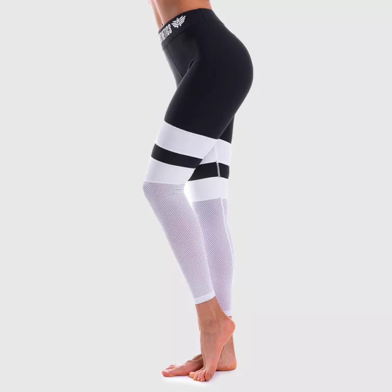 Női leggings NET Stripes - Iron Aesthetics, B&W-1
