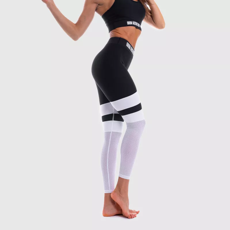 Női leggings NET Stripes - Iron Aesthetics, B&W-5