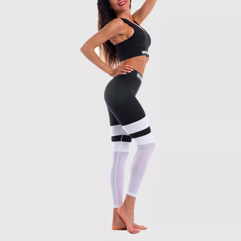 Női leggings NET Stripes - Iron Aesthetics, B&W-6