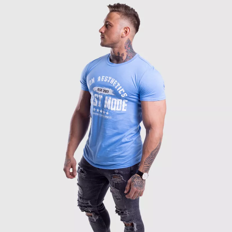 Férfi fitness póló Iron Aesthetics Beast Mode Est. 2017, kék-3