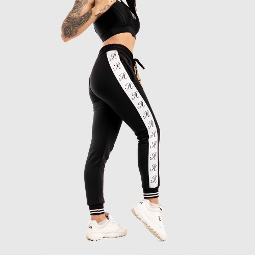 Női fitness melegítő Iron Aesthetics Striped, fekete