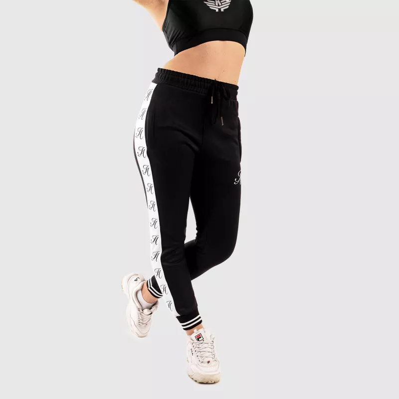 Női fitness melegítőnadrág Iron Aesthetics Striped, fekete-10