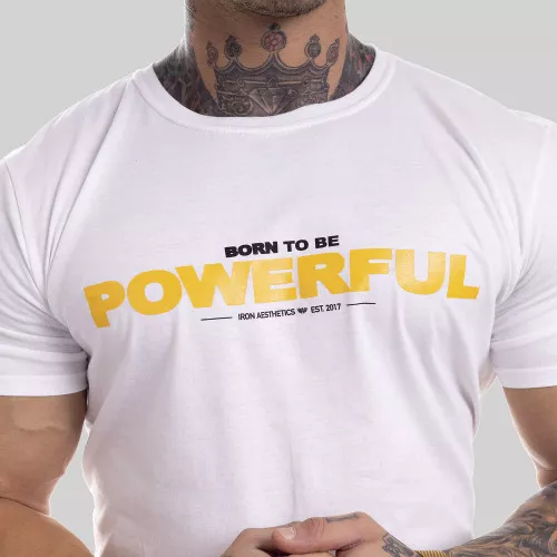Ultrasoft póló Iron Aesthetics Powerful, fehér