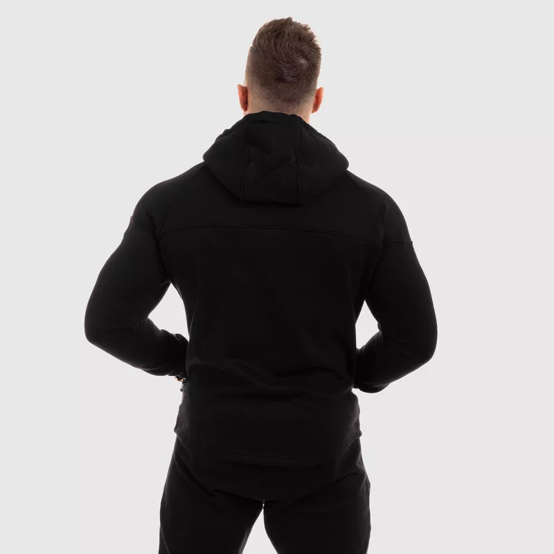Cipzáros fitness pulóver Iron Aesthetics Round, fekete-7