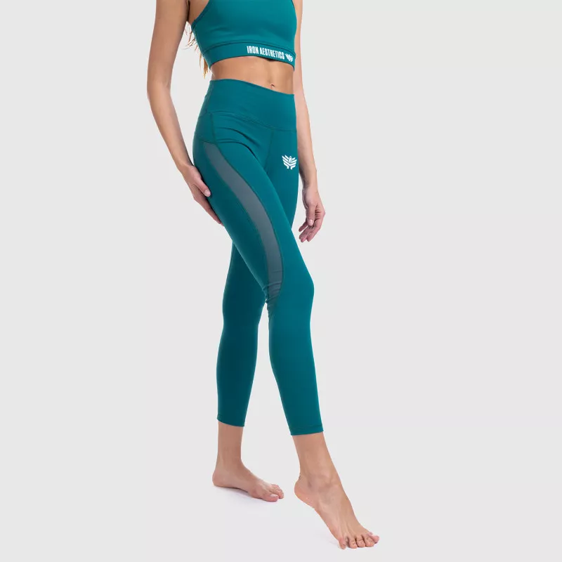Női leggings NET - Iron Aesthetics, smaragd-3