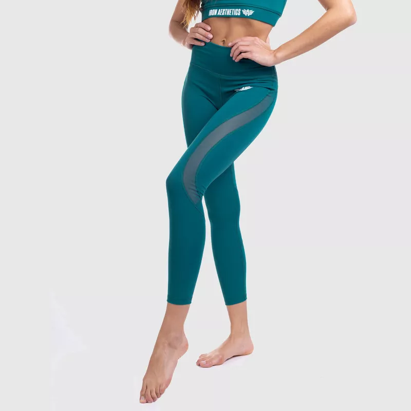 Női leggings NET - Iron Aesthetics, smaragd-4
