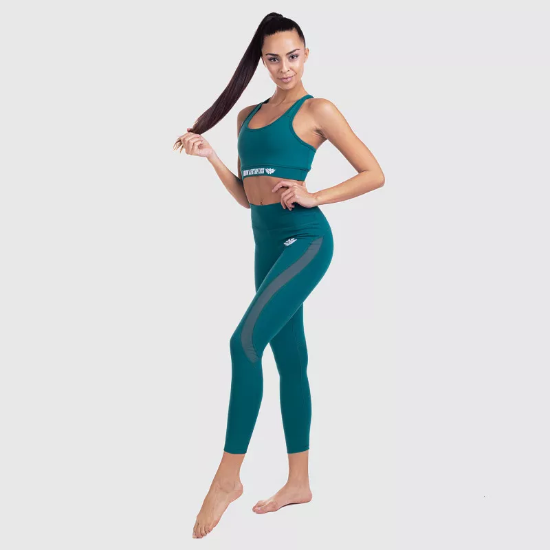 Női leggings NET - Iron Aesthetics, smaragd-6