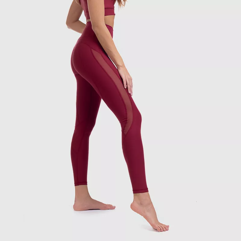 Női leggings NET - Iron Aesthetics, bordó-3