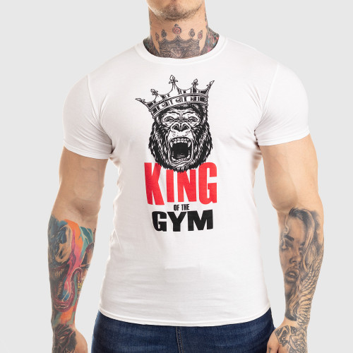 Ultrasoft póló Iron Aesthetics King of the Gym, fehér