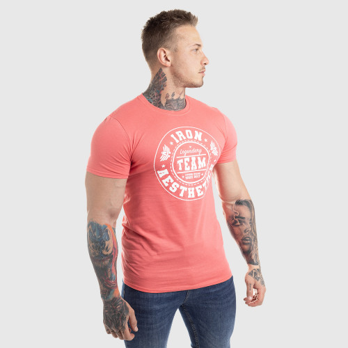 Férfi fitness póló Iron Aesthetics Circle Star, rózsaszín