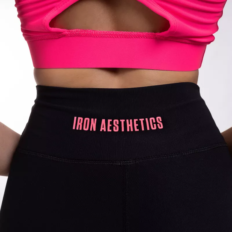 Női leggings NET Stripes - Iron Aesthetics, NEON PINK-3