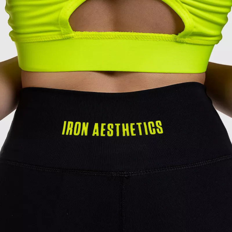 Női leggings NET Stripes - Iron Aesthetics, NEON YELLOW-5