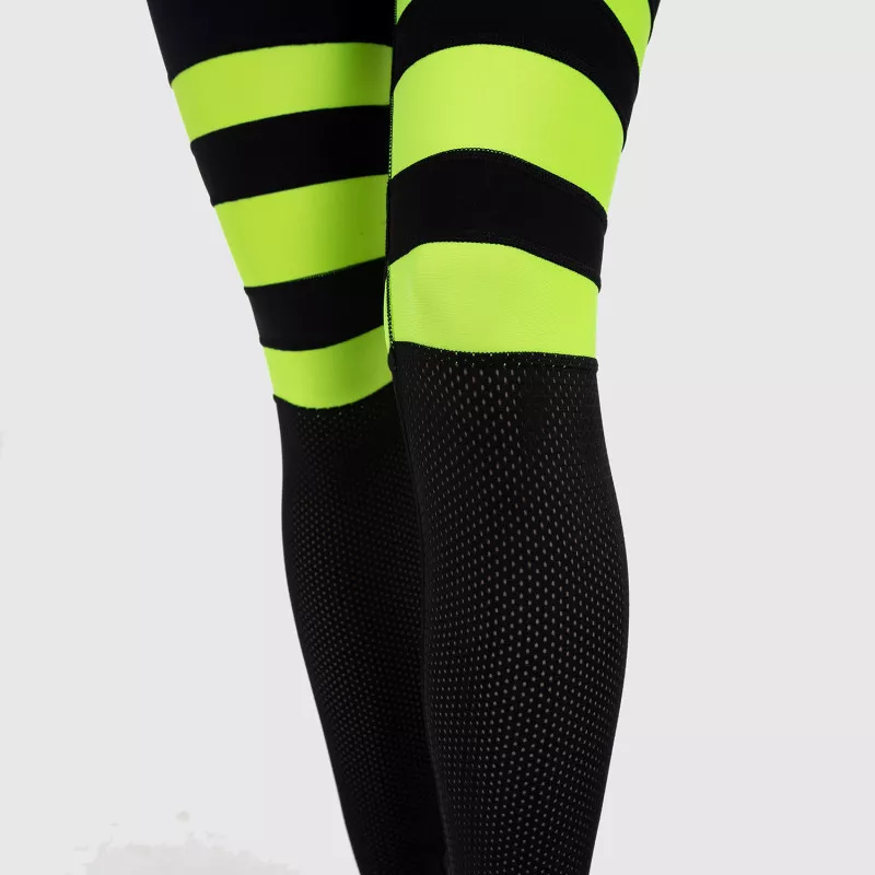 Női leggings NET Stripes - Iron Aesthetics, NEON YELLOW-8