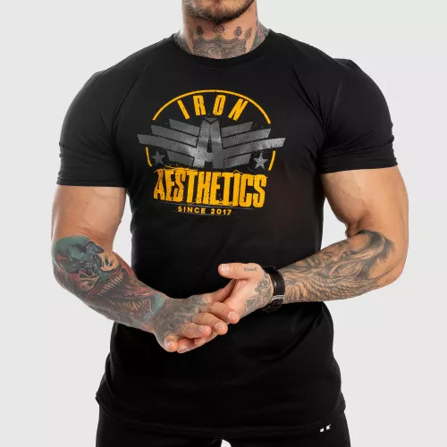 Férfi fitness póló Iron Aesthetics Force, fekete