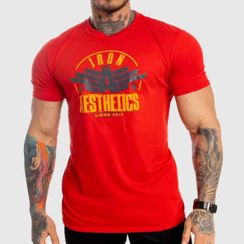 Férfi fitness póló Iron Aesthetics Force, piros