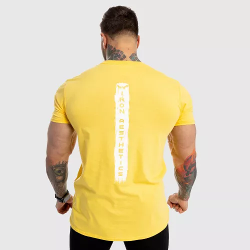 Férfi fitness póló Iron Aesthetics Force, sárga