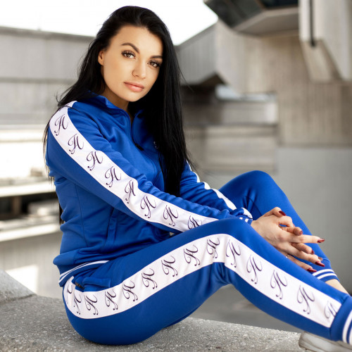 Női sportszett Iron Aesthetics Stripes, kék
