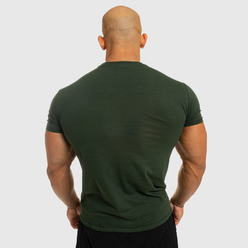 Férfi fitness póló Iron Aesthetics Be Stronger, zöld-2
