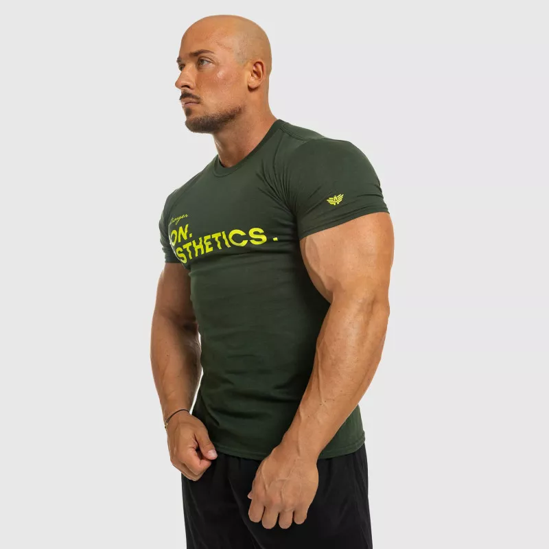 Férfi fitness póló Iron Aesthetics Be Stronger, zöld-6