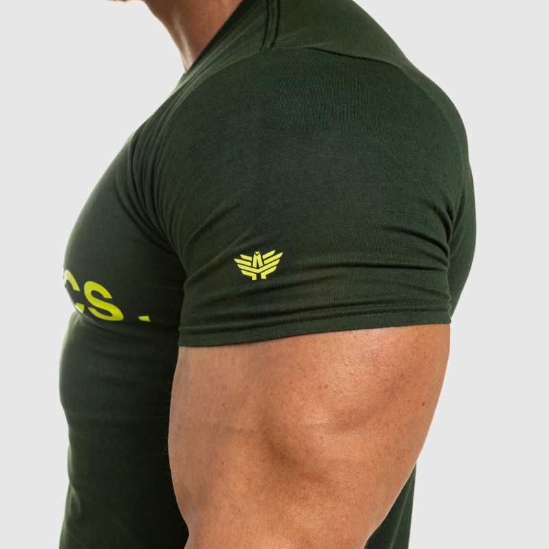 Férfi fitness póló Iron Aesthetics Be Stronger, zöld-9