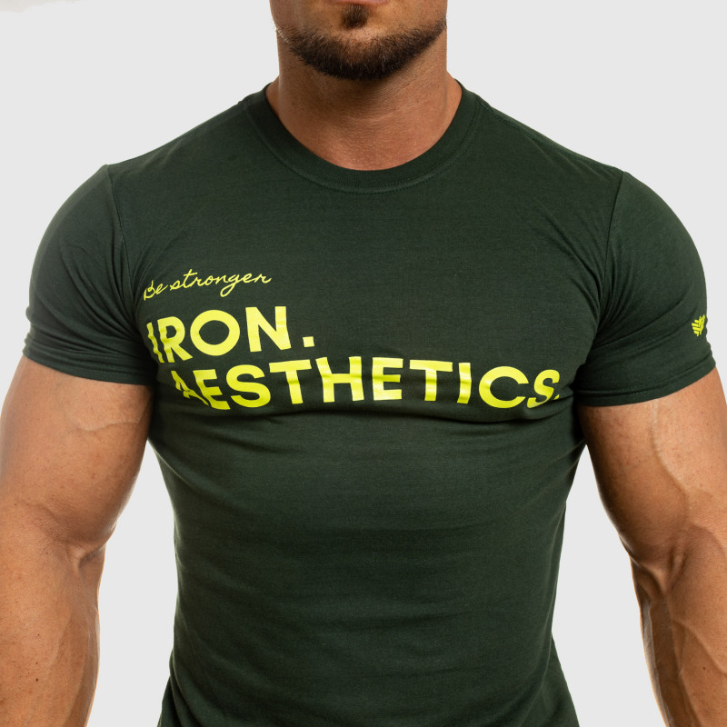 Férfi fitness póló Iron Aesthetics Be Stronger, zöld-10